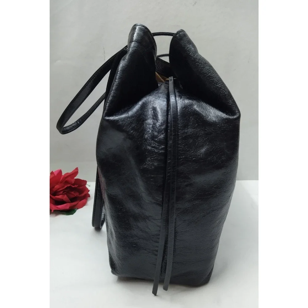 HOBO Black Leather Double Handles Shoulder Bag